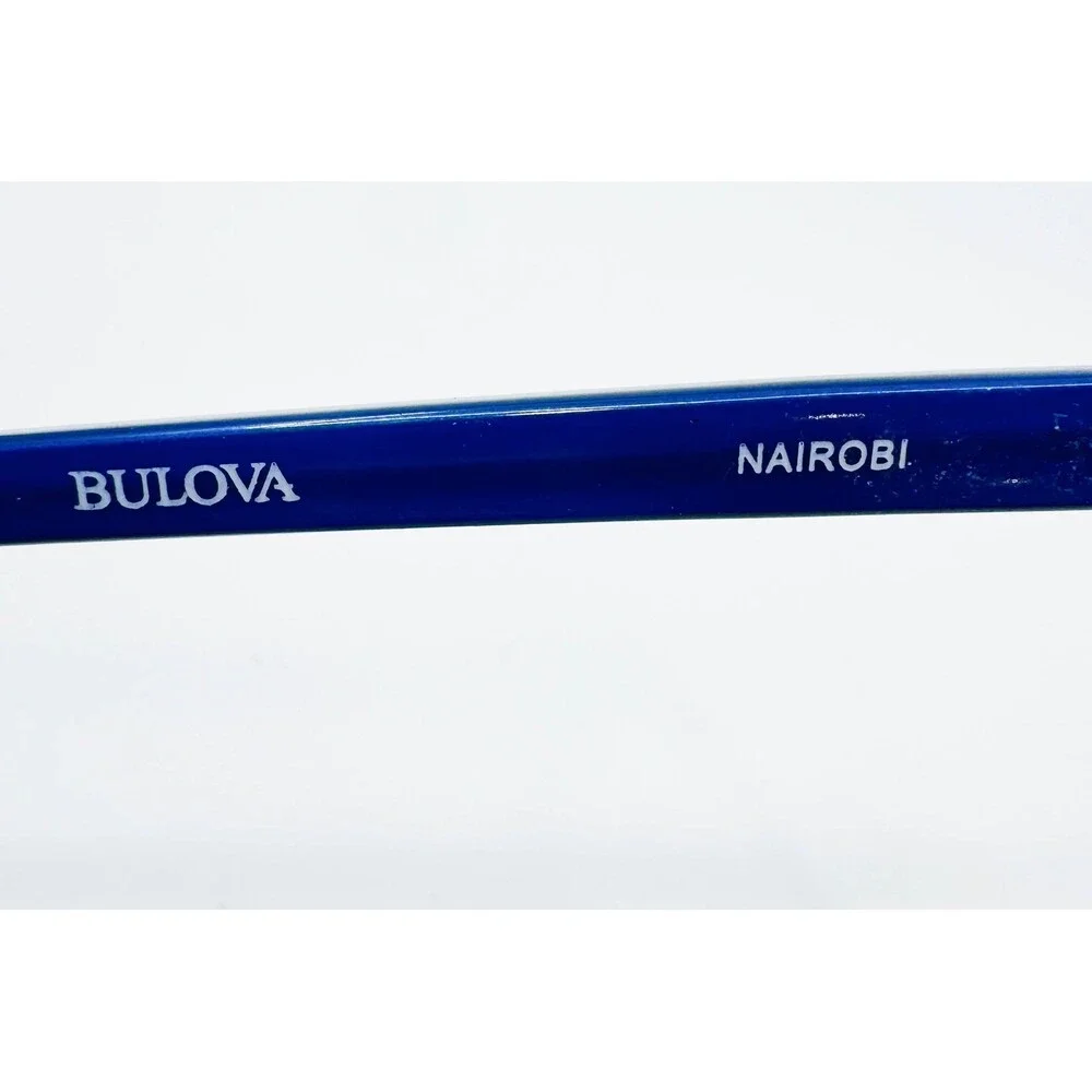 Bulova Eyeglass Frames Womens Blue Gold Royal Nairobi Cat Eye 52-15-135